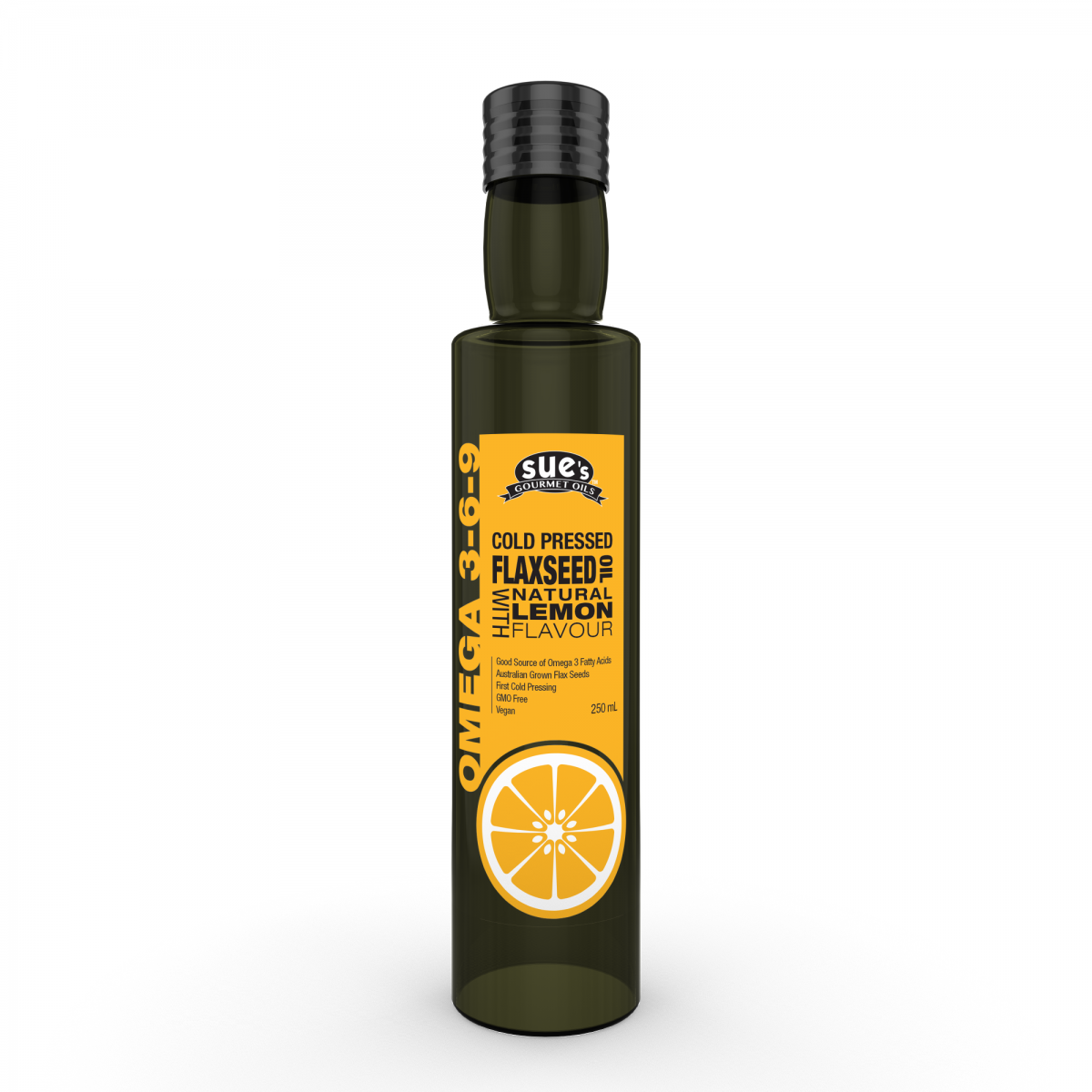 Cold Pressed Flaxseed Oil with Lemon Front