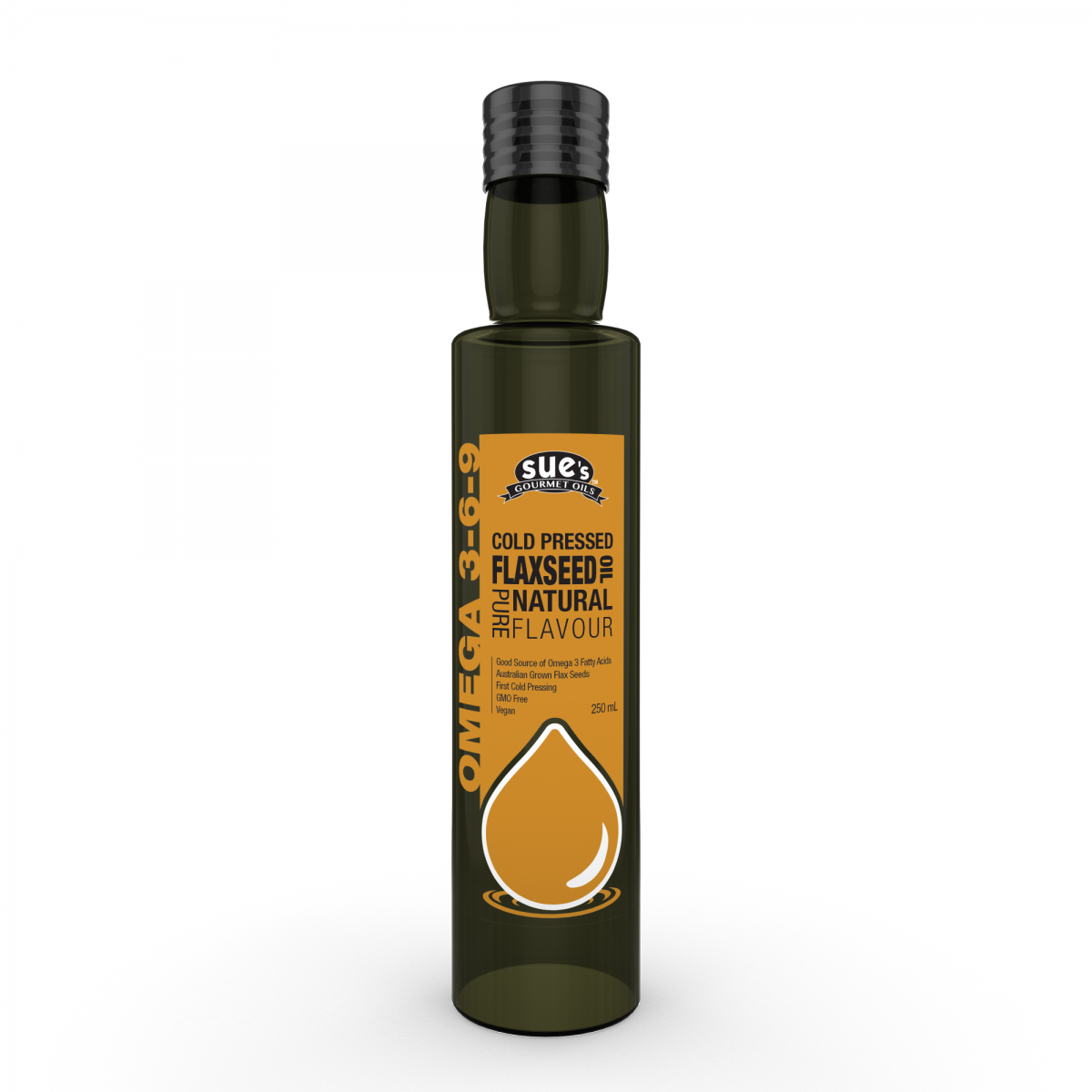 Cold Pressed Pure Flaxseed Oil Front